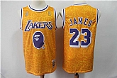 Lakers 23 Lebron James Yellow Hardwood Classics Jersey,baseball caps,new era cap wholesale,wholesale hats